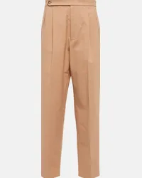 TOD'S Pantaloni in misto cotone a gamba larga Beige