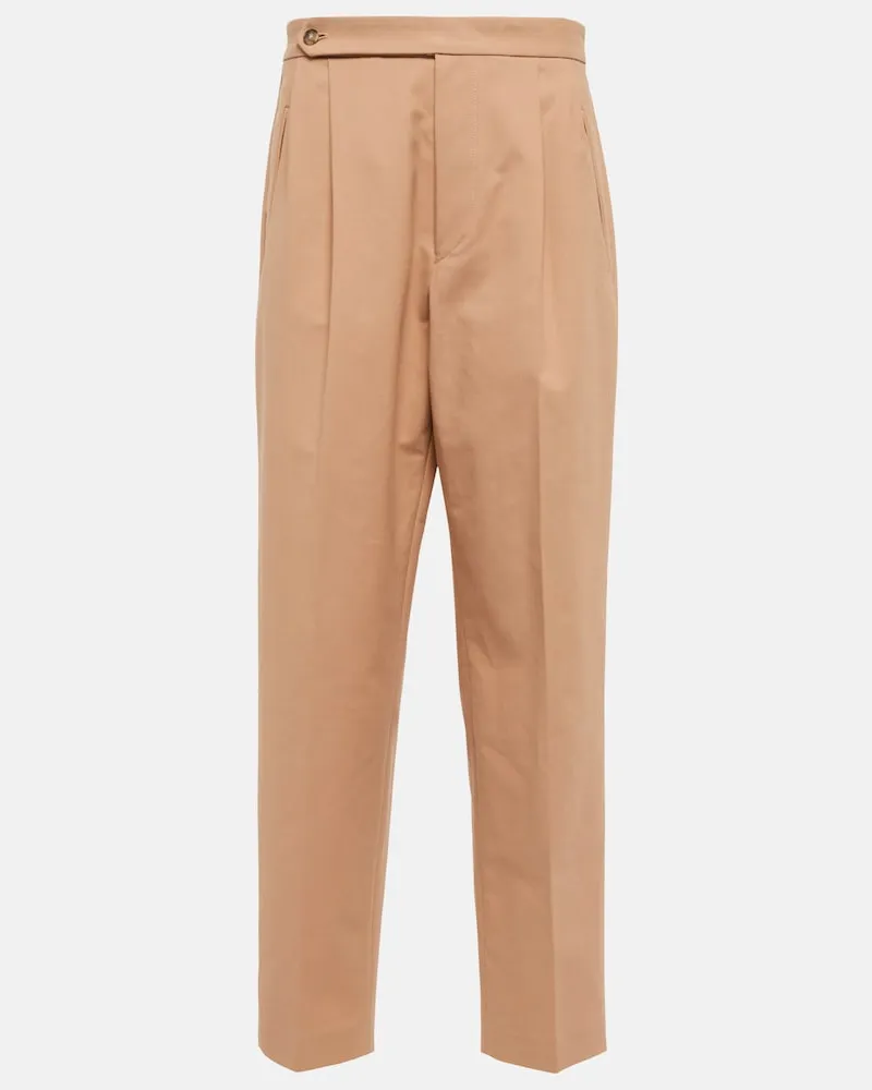 TOD'S Pantaloni in misto cotone a gamba larga Beige