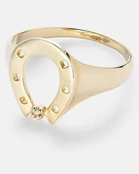 Aliita Anello Horseshoe in oro 9kt con diamanti Oro