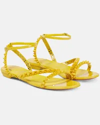 Christian Louboutin Sandali Mafaldina Spikes in pelle Giallo