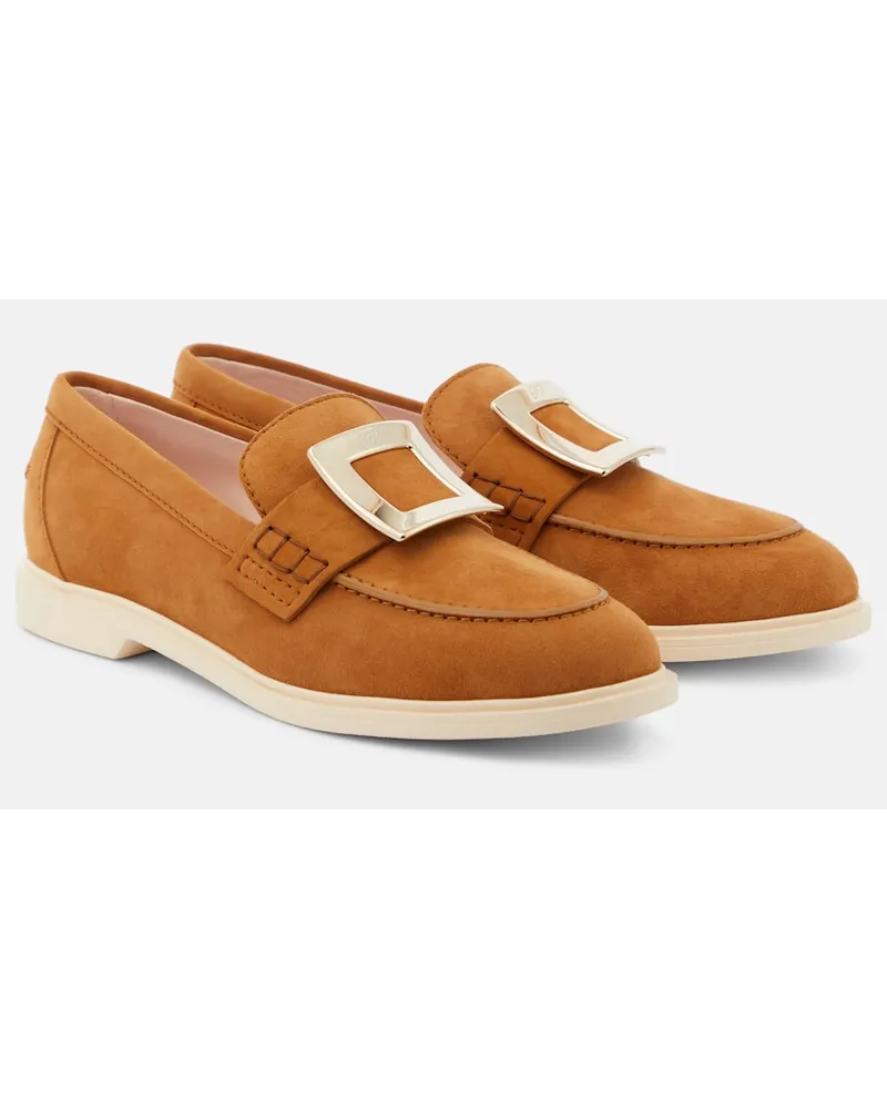 Roger Vivier Mocassini Vivâ Rangers in suede Marrone