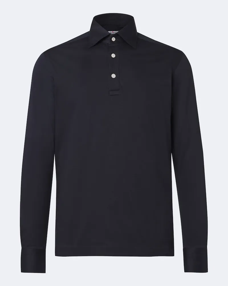 Kiton Polo in cotone Blu