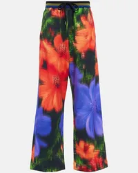 Dries van Noten Pantaloni sportivi in cotone con stampa Multicolore