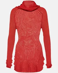 Victoria Beckham Lupetto in maglia a coste Rosso