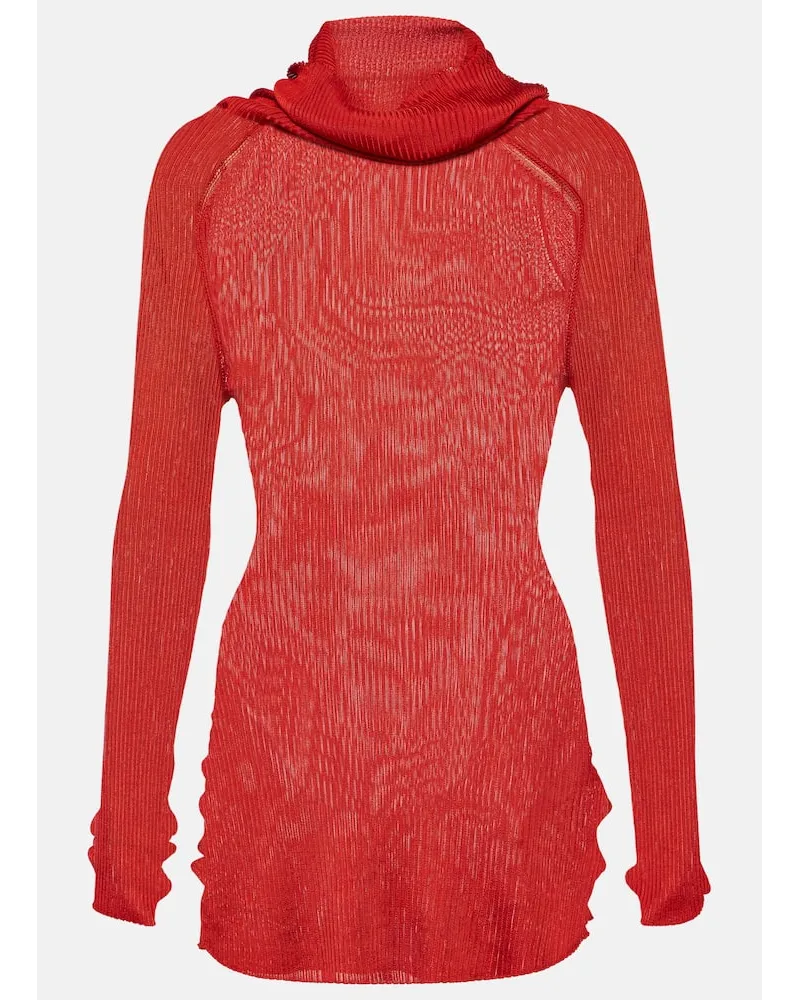 Victoria Beckham Lupetto in maglia a coste Rosso