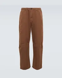 TOD'S Pantaloni in cotone e lino Marrone