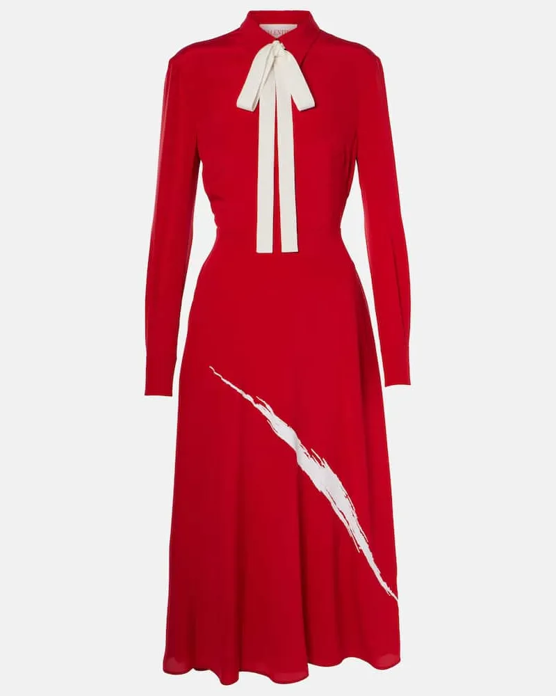 Valentino Garavani Abito midi in CrÃªpe de chine Multicolore