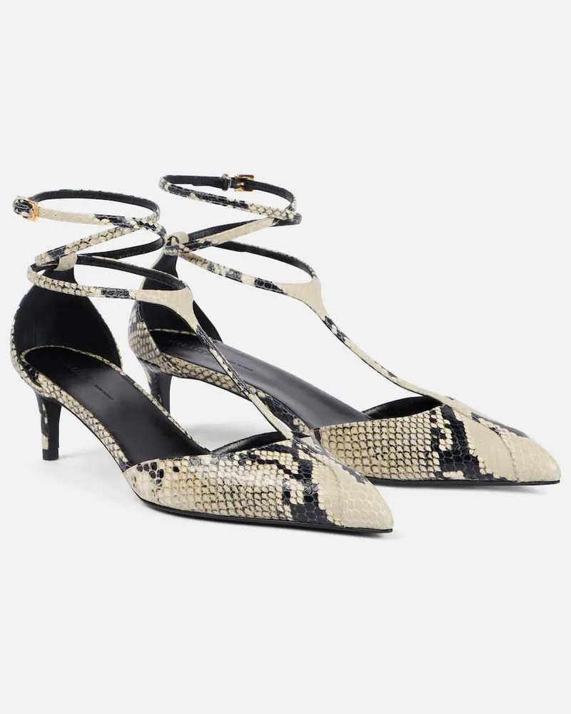 KHAITE Pumps Mia in pelle stampata Bianco
