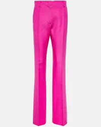 Valentino Garavani Pantaloni flared in crêpe couture Rosa