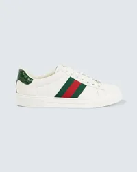 Gucci Sneakers Ace Web Stripe in pelle Multicolore