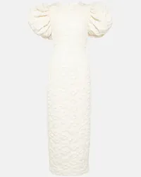 ROTATE Birger Christensen Bridal - Abito midi in jacquard floreale Bianco