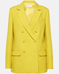 Valentino Garavani Blazer doppiopetto in Crepe Couture Giallo