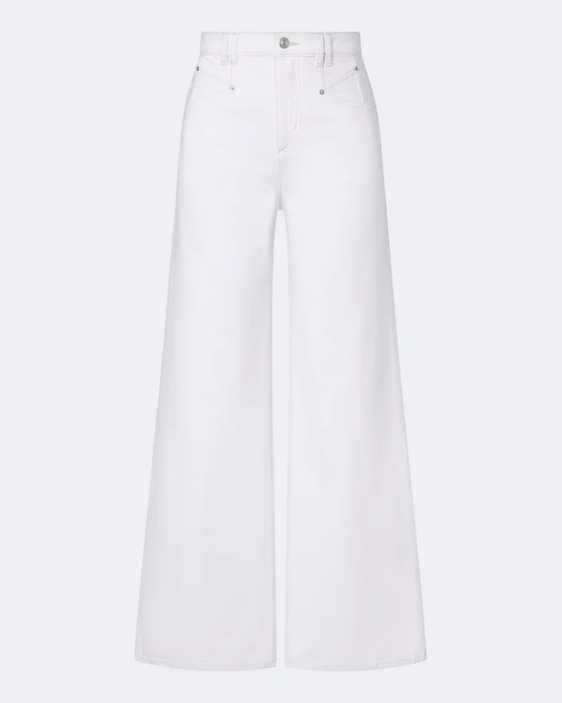 Isabel Marant Jeans Lemony a gamba larga Bianco