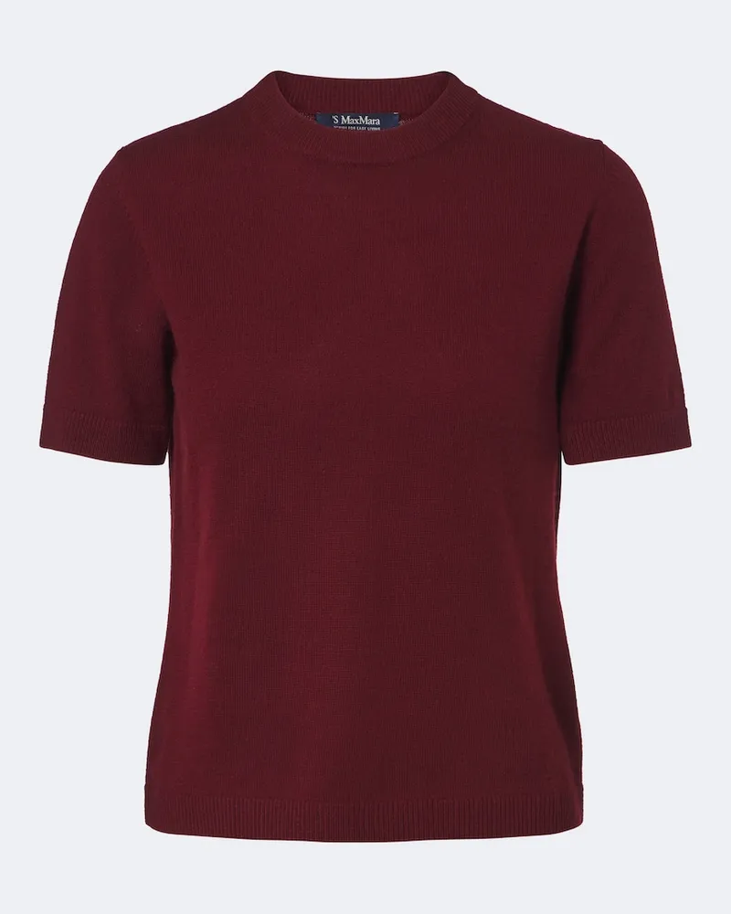 Max Mara Pullover in lana e cashmere Borgogna