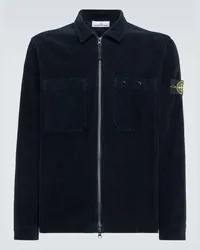 Stone Island Giacca Compass in velluto a coste Blu