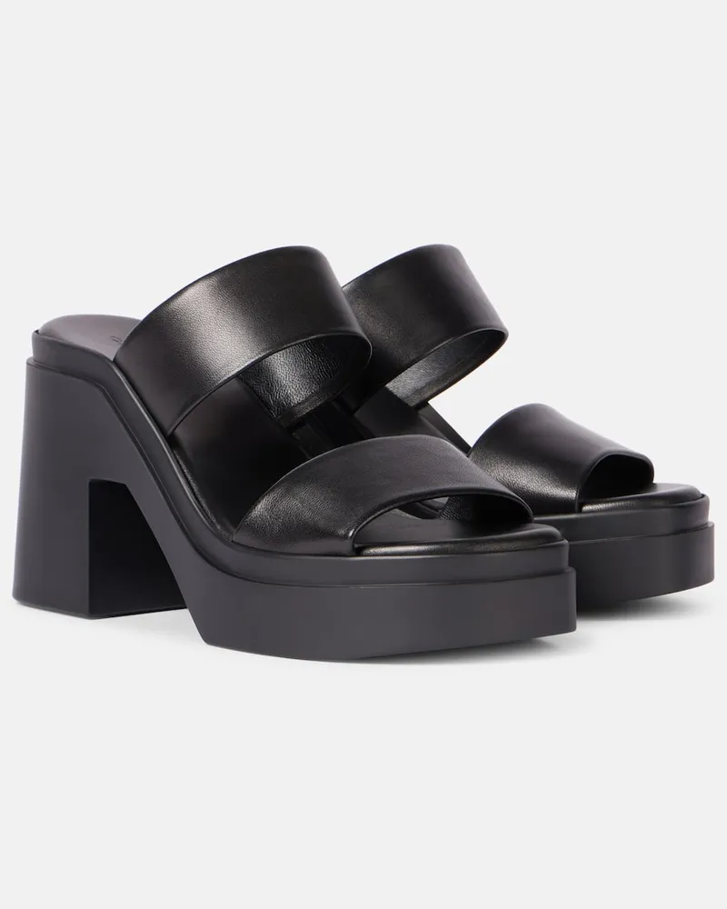 Robert Clergerie Mules Next 110 in pelle con plateau Nero