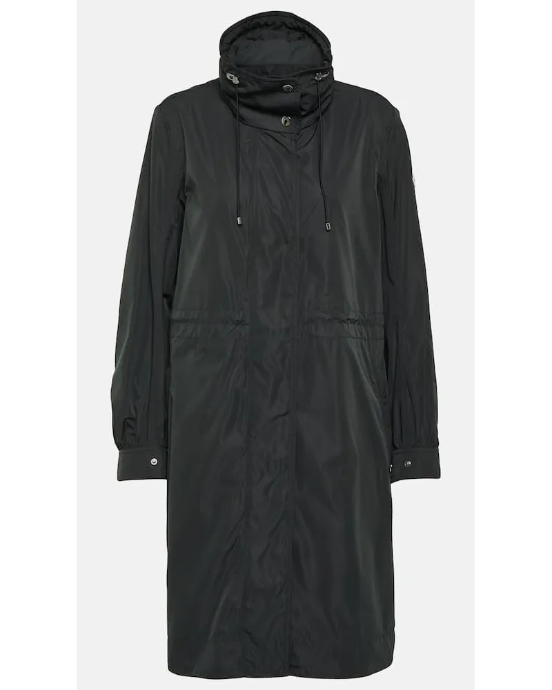 Moncler Parka Kourou in twill tecnico Nero