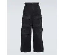 Balenciaga Pantaloni cargo in twill di cotone Nero