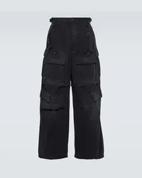 Balenciaga Pantaloni cargo in twill di cotone Nero