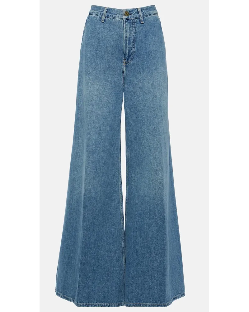 Frame Denim Jeans Extra Wide Leg a vita alta Blu