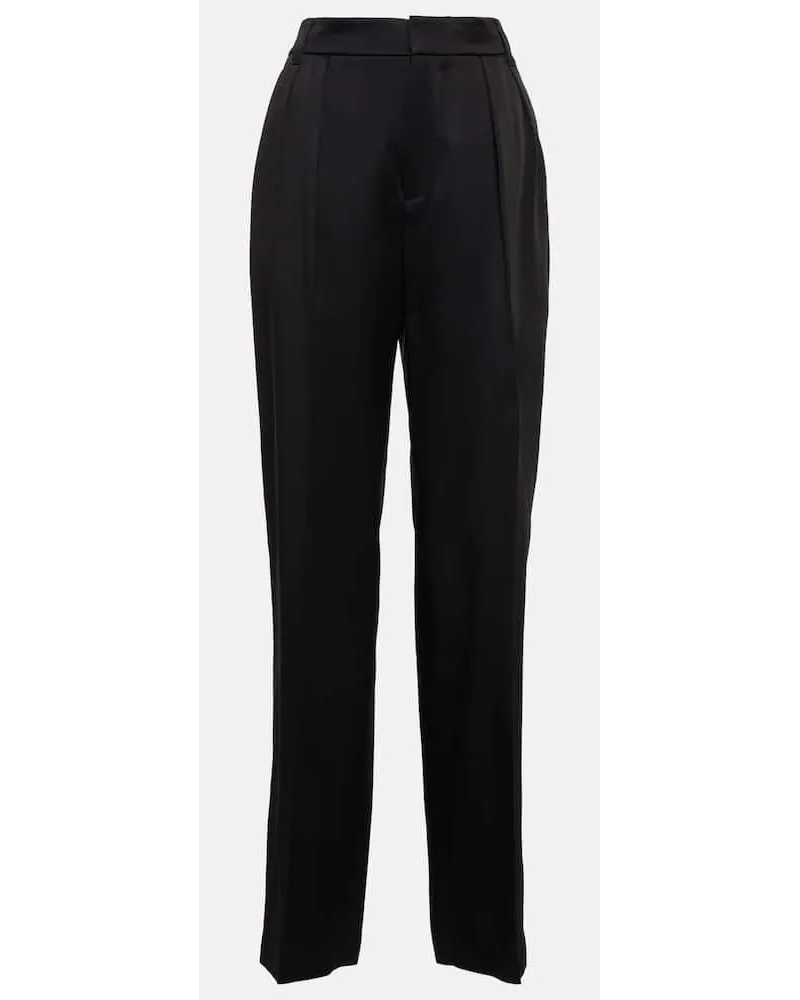 Brunello Cucinelli Pantaloni regular a vita media Nero