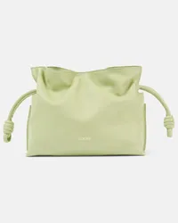 Loewe Clutch Flamenco Mini in pelle Verde