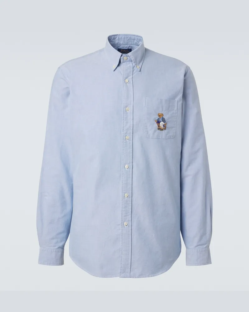 Ralph Lauren Camicia in cotone con ricamo Blu