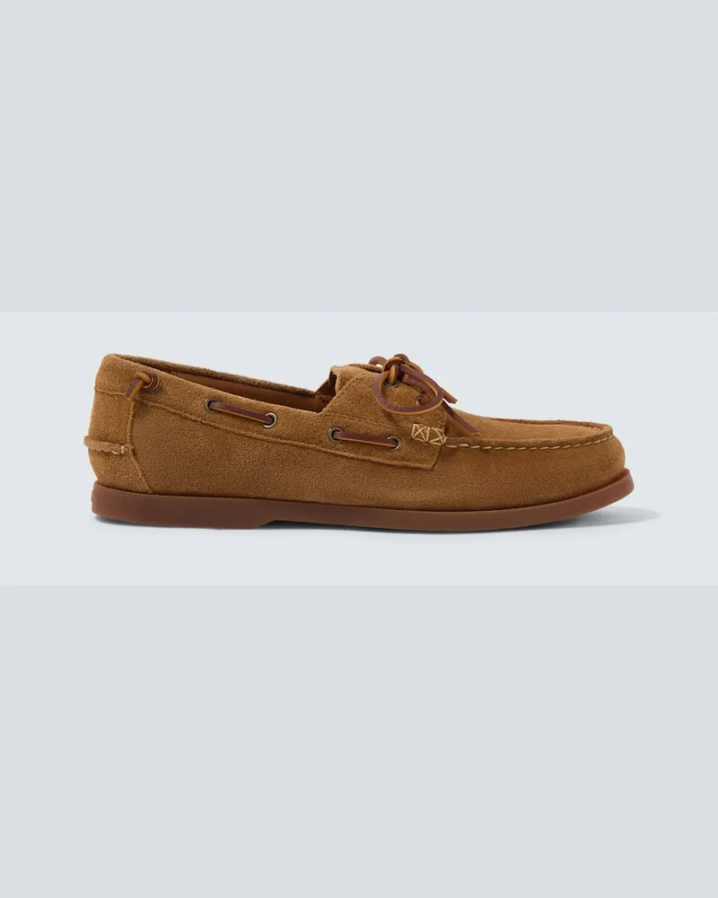 Ralph Lauren Scarpe da barca in suede Marrone
