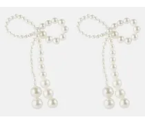 Orecchini Grande Rosette de Perles in oro 14 kt con perle