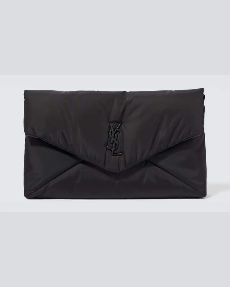 Saint Laurent Bustina Large in nylon Nero