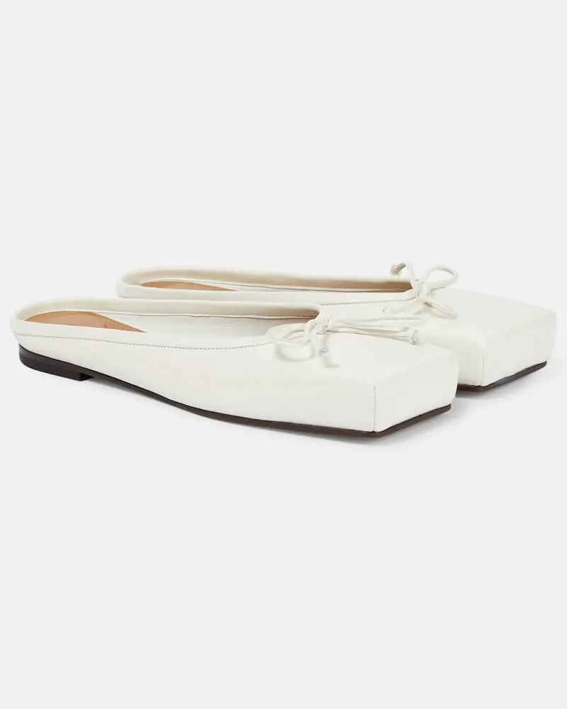Jacquemus Ballerine Les Mules Plates Bianco