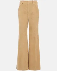 Chloé Chloé Pantaloni flared in velluto a coste Beige