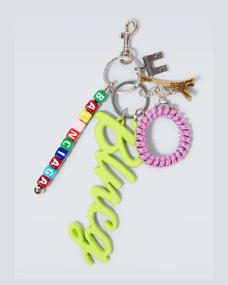 Balenciaga Portachiavi con logo Multicolore