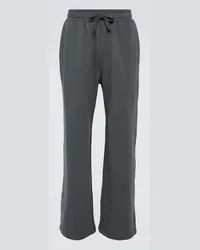 Dolce & Gabbana Pantaloni sportivi in jersey di cotone Grigio