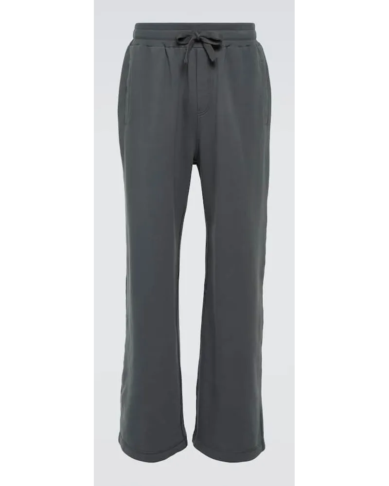 Dolce & Gabbana Pantaloni sportivi in jersey di cotone Grigio