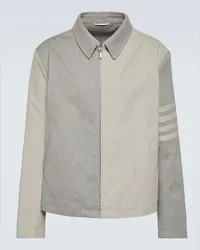 Thom Browne Giacca blouson in cotone Grigio