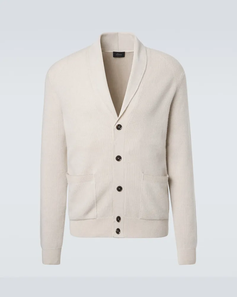 Brioni Cardigan in cashmere e lana Beige