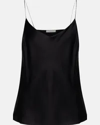 ASCENO Camisole Milos in raso di seta Nero