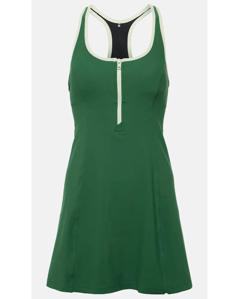 The Upside Abito corto da tennis Oxford con zip Verde