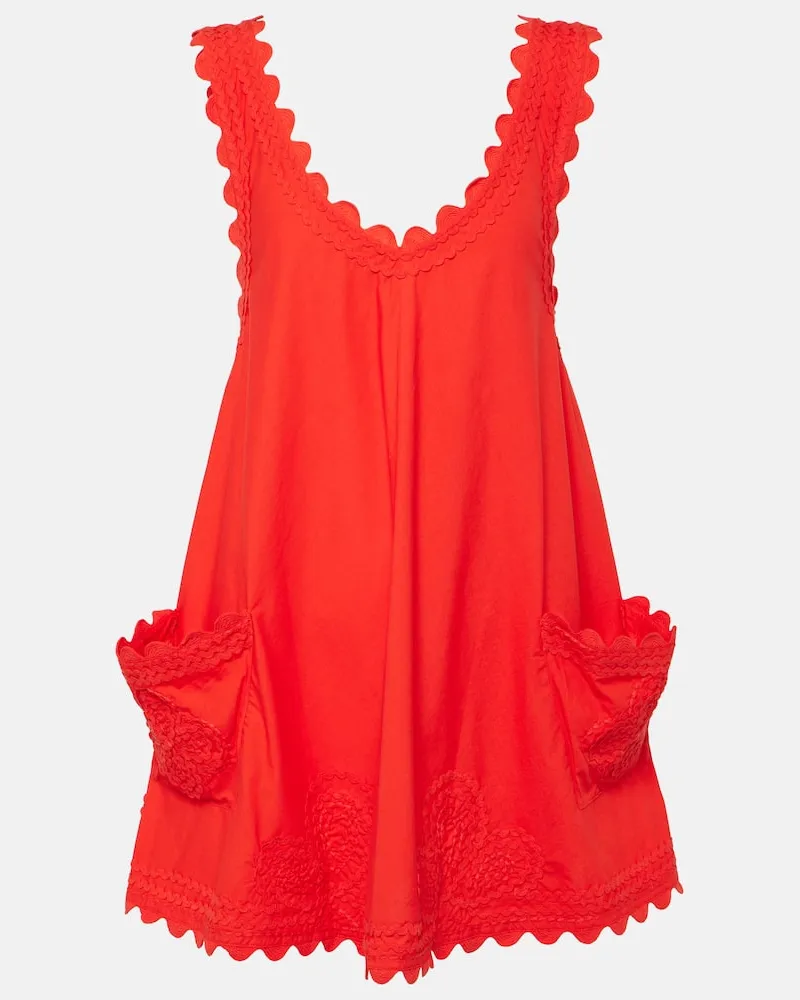 Juliet Dunn Miniabito in cotone Rosso