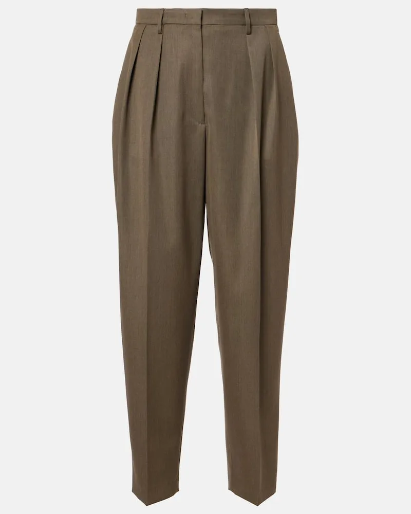 Altuzarra Pantaloni regular Emmett in lana vergine Verde