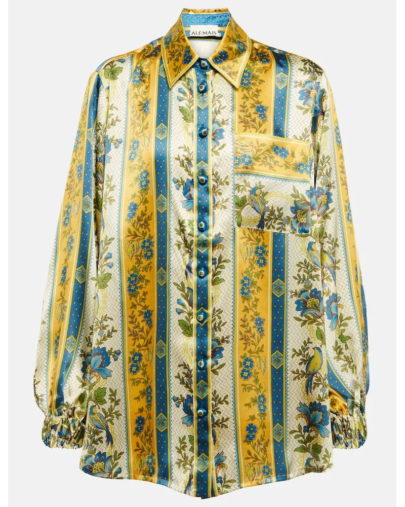 ALEMAIS AlÃ©mais Camicia Quinn in raso di seta con stampa Multicolore