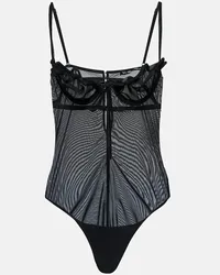 Y/PROJECT Body Wire Brasier in mesh Nero