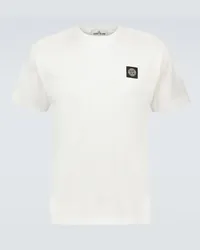 Stone Island T-shirt Compass in jersey di cotone Bianco