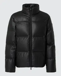 Moncler Piumino Ligont in pelle Nero