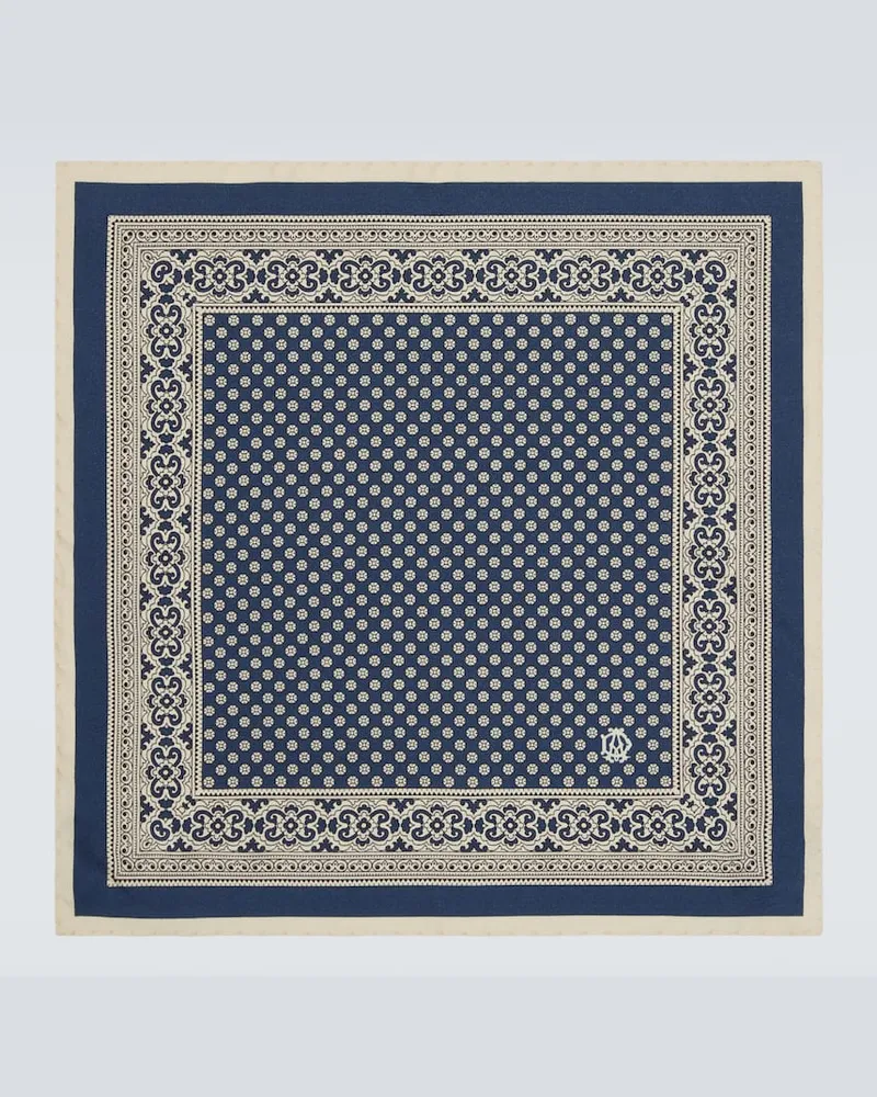 Dunhill Fazzoletto da taschino in seta Blu