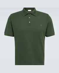 Saint Laurent Polo in cotone Verde