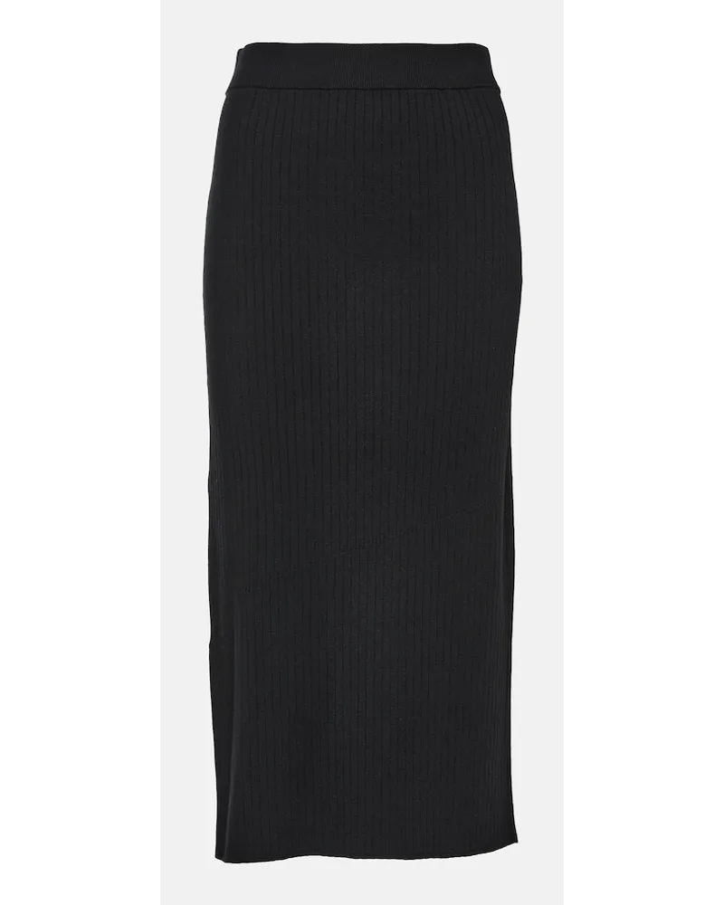 Max Mara Leisure - Gonna midi Orosei in maglia Nero
