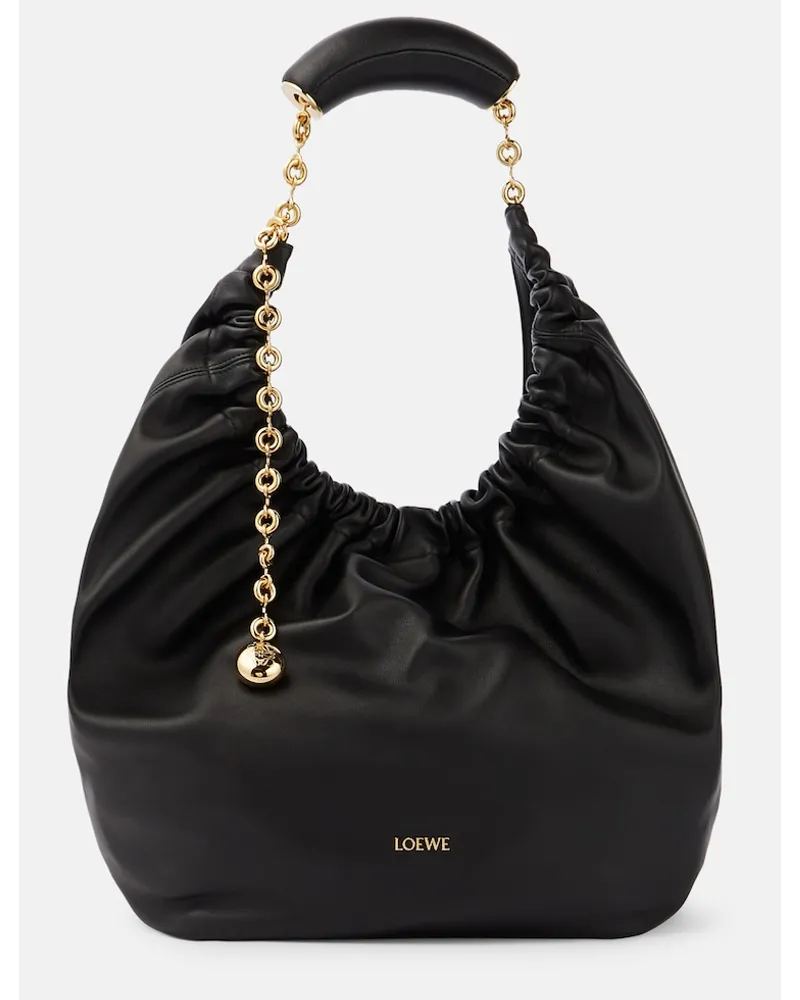 Loewe Borsa a spalla Squeeze Medium in pelle Nero