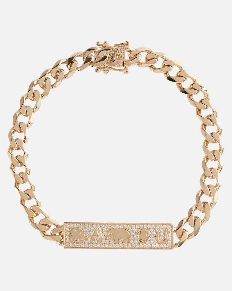 Sydney Evan Bracciale a catena Luck in oro 14kt Oro